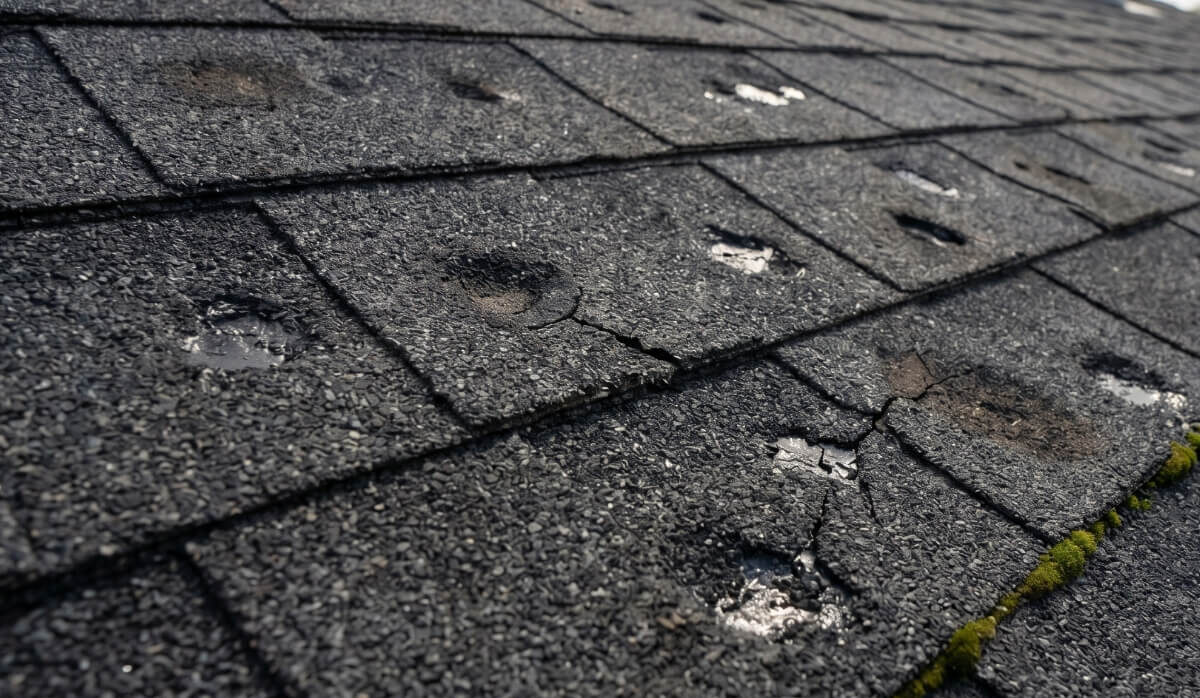 Northeast Ohio hail storm roof damage inspection and repair
