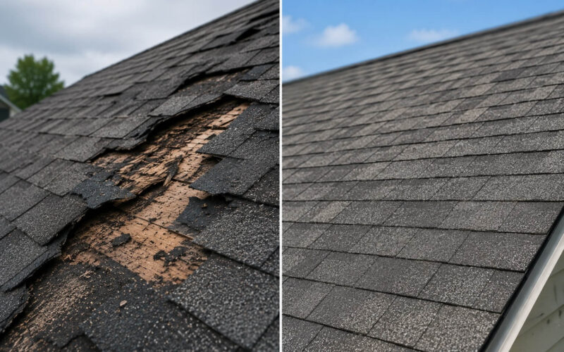 Ohio roof storm damage vs normal wear insurance adjuster signs